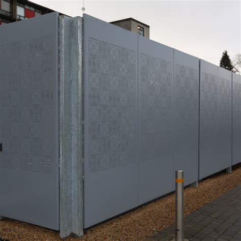 perforated metal bin enclosure|perforated metal panels.